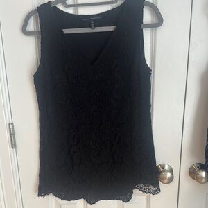 White House Black Market Black Sleeveless Tank Top